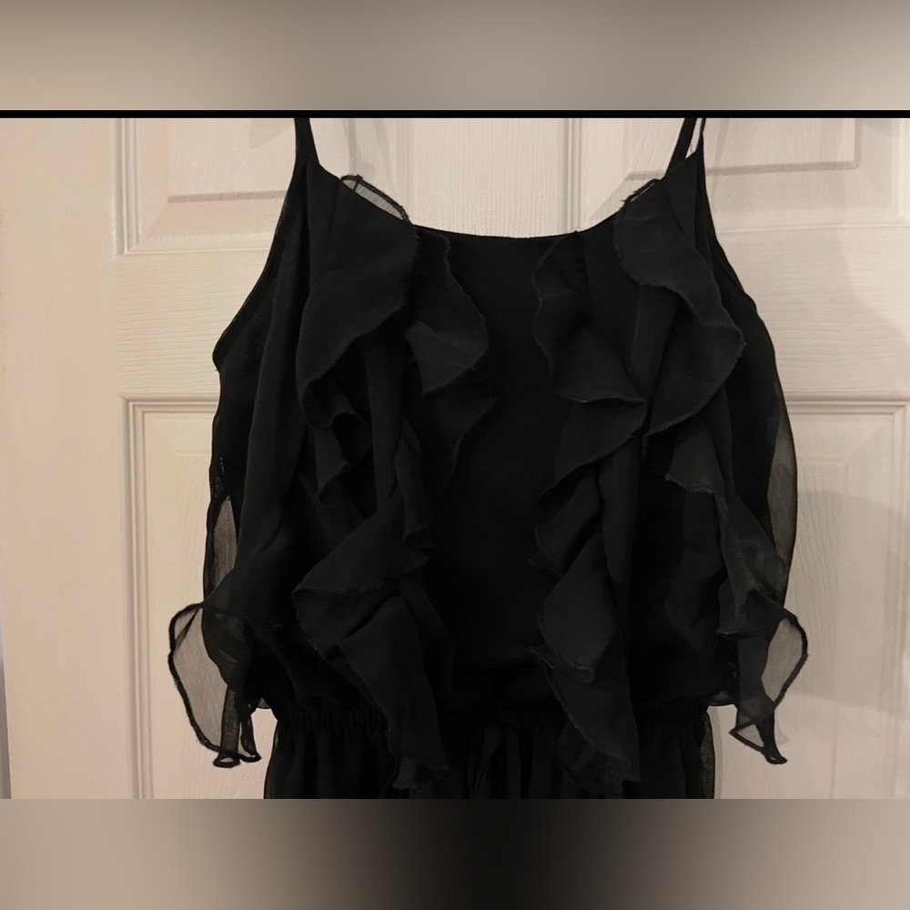 2/$20 - Ya Black Silk Blend Sleeveless Short Dress - Silky Feel with pockets - S - Picture 4 of 6